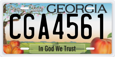 GA license plate CGA4561