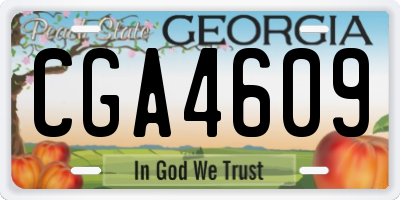 GA license plate CGA4609