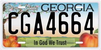 GA license plate CGA4664