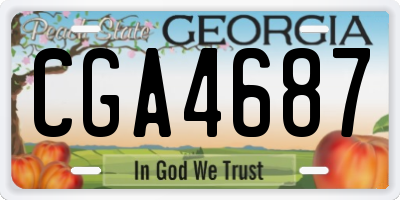 GA license plate CGA4687