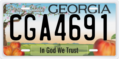 GA license plate CGA4691