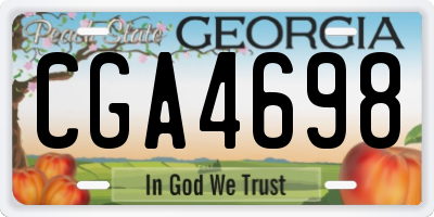 GA license plate CGA4698