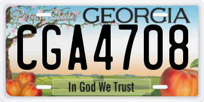 GA license plate CGA4708