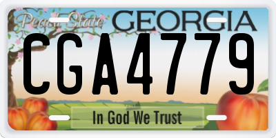 GA license plate CGA4779