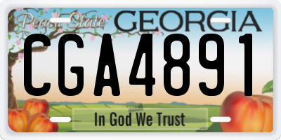 GA license plate CGA4891