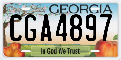 GA license plate CGA4897