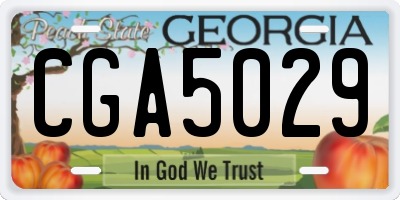 GA license plate CGA5029