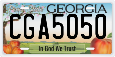 GA license plate CGA5050