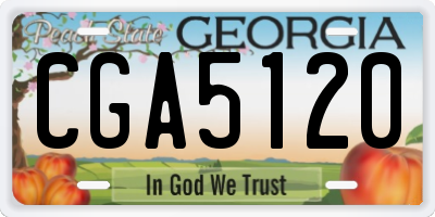 GA license plate CGA5120