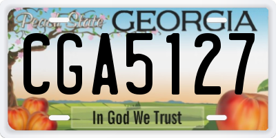 GA license plate CGA5127