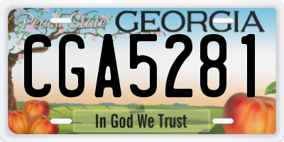 GA license plate CGA5281