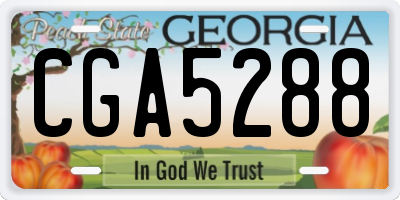 GA license plate CGA5288