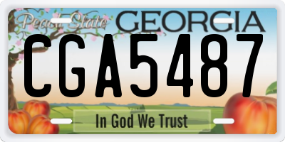 GA license plate CGA5487