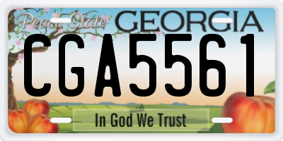 GA license plate CGA5561
