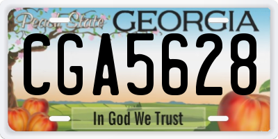GA license plate CGA5628