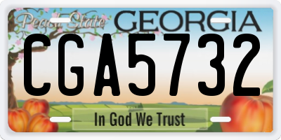 GA license plate CGA5732
