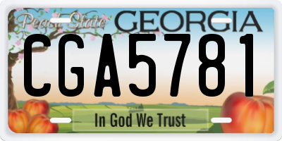 GA license plate CGA5781