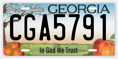 GA license plate CGA5791