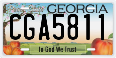 GA license plate CGA5811