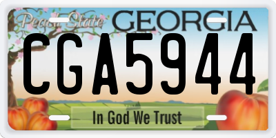 GA license plate CGA5944