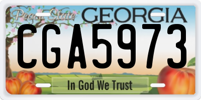 GA license plate CGA5973