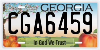 GA license plate CGA6459
