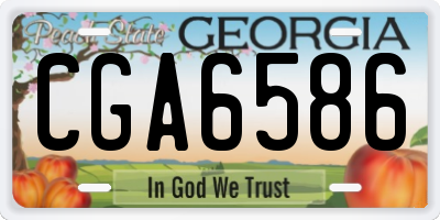 GA license plate CGA6586
