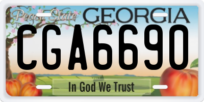 GA license plate CGA6690