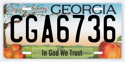 GA license plate CGA6736