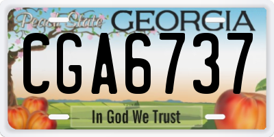 GA license plate CGA6737