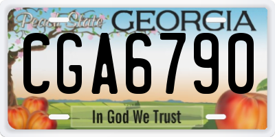 GA license plate CGA6790
