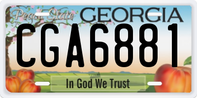 GA license plate CGA6881
