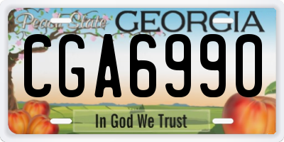 GA license plate CGA6990