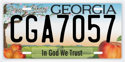 GA license plate CGA7057