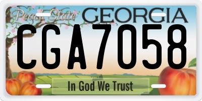 GA license plate CGA7058