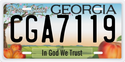 GA license plate CGA7119