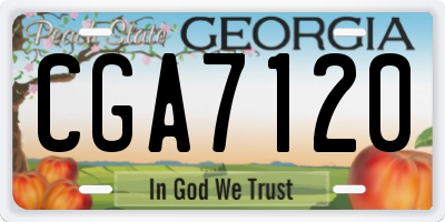 GA license plate CGA7120