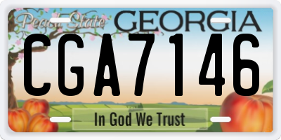 GA license plate CGA7146
