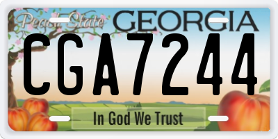 GA license plate CGA7244