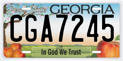 GA license plate CGA7245