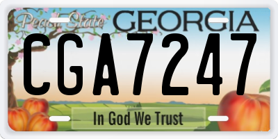 GA license plate CGA7247