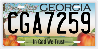 GA license plate CGA7259