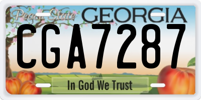 GA license plate CGA7287