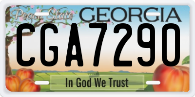 GA license plate CGA7290