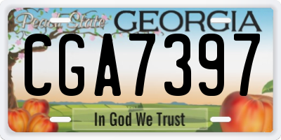 GA license plate CGA7397
