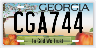 GA license plate CGA744