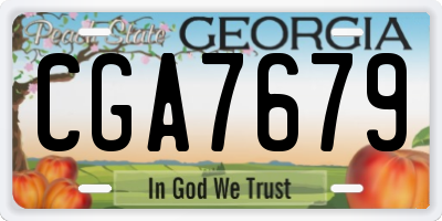 GA license plate CGA7679
