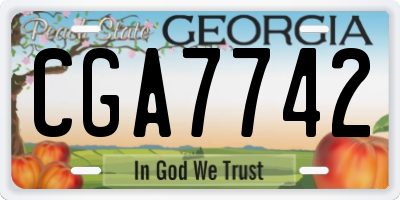 GA license plate CGA7742