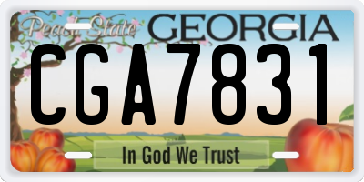 GA license plate CGA7831