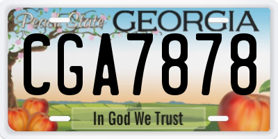 GA license plate CGA7878